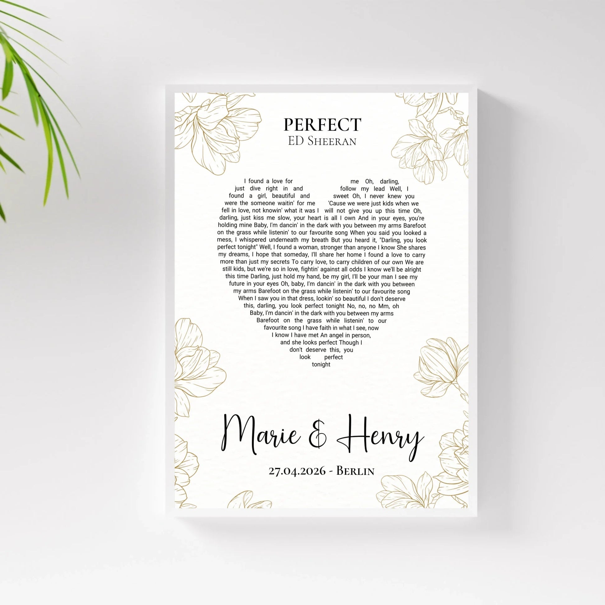 Personalisiertes Songtext Poster mit Namen, Wunschsong und Untertitel Little Mathilda Little Mathilda Poster