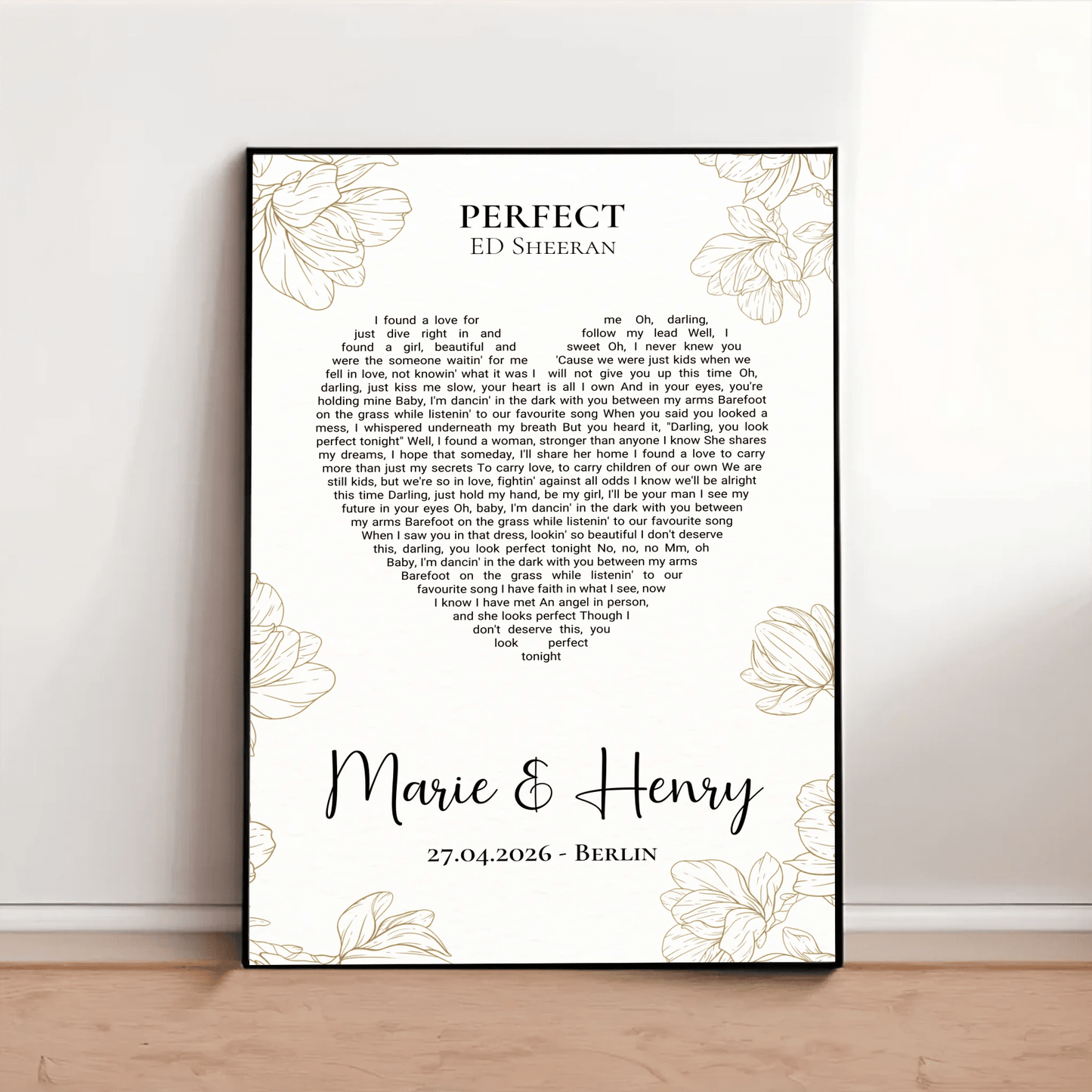 Personalisiertes Songtext Poster mit Namen, Wunschsong und Untertitel Little Mathilda Little Mathilda Poster
