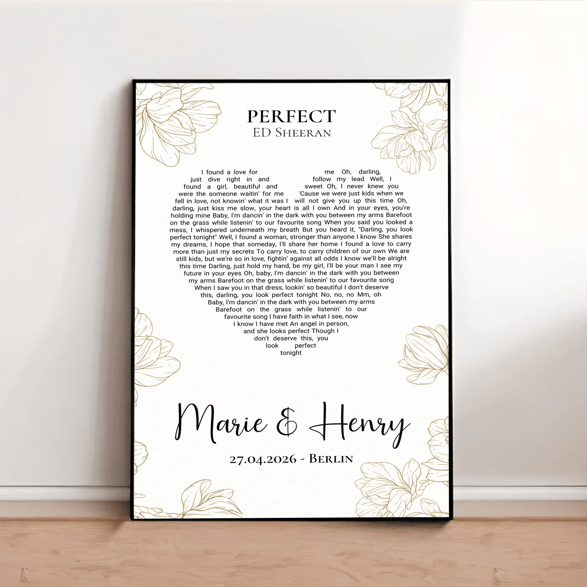 Personalisiertes Songtext Poster mit Namen, Wunschsong und Untertitel Little Mathilda Little Mathilda Poster