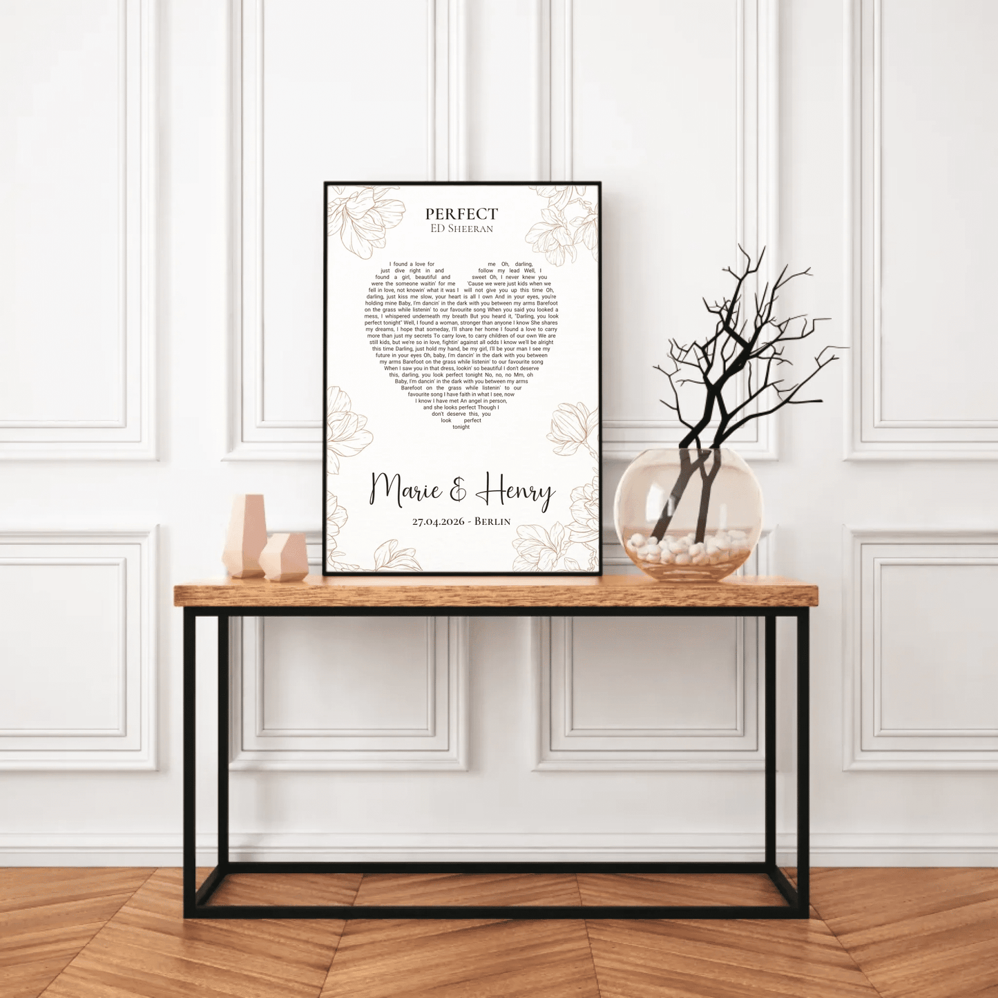 Personalisiertes Songtext Poster mit Namen, Wunschsong und Untertitel Little Mathilda Little Mathilda Poster