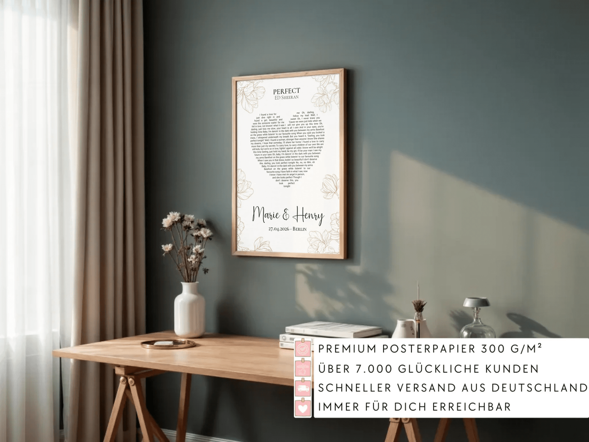 Personalisiertes Songtext Poster mit Namen, Wunschsong und Untertitel Little Mathilda Little Mathilda Poster