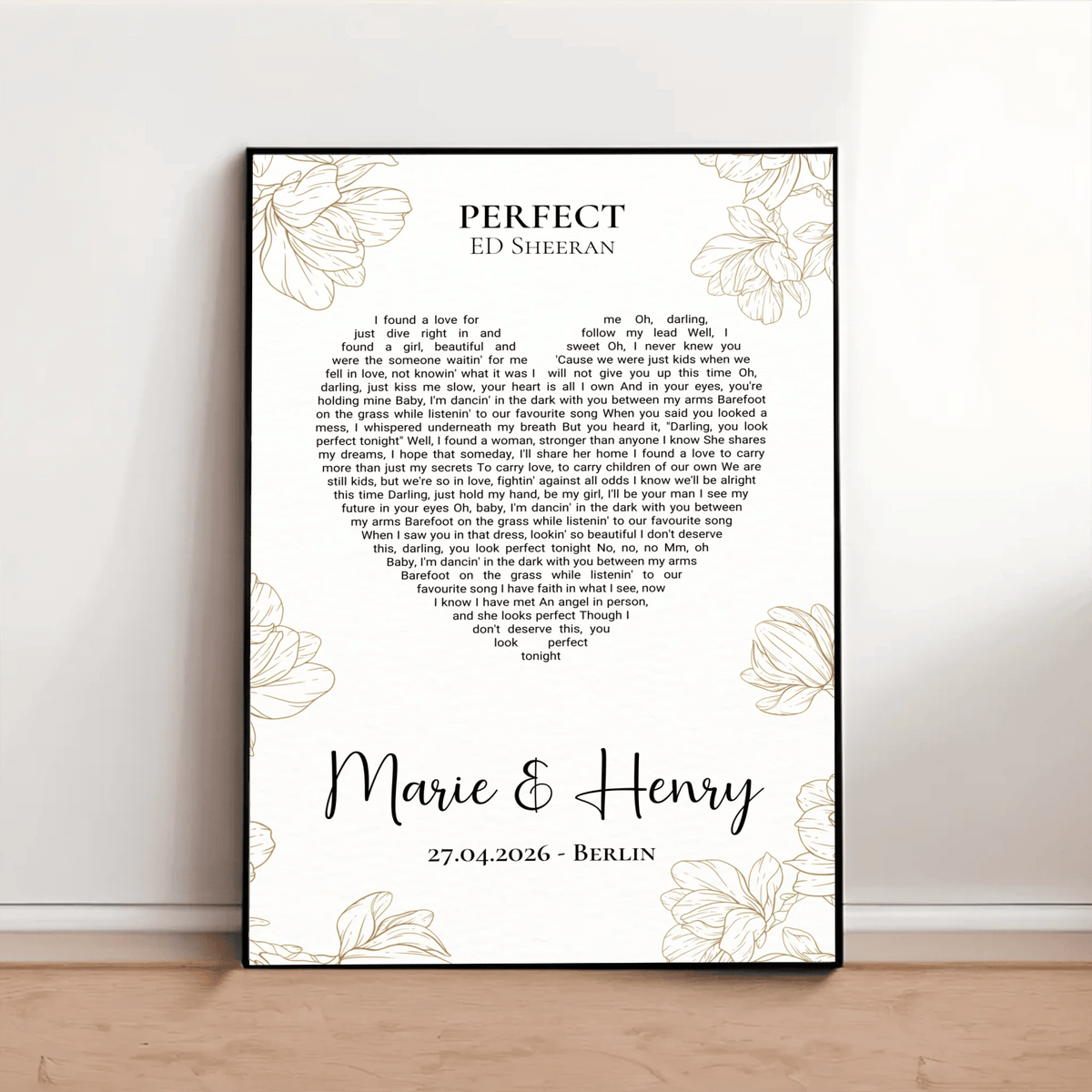 Personalisiertes Songtext Poster mit Namen, Wunschsong und Untertitel Little Mathilda Little Mathilda Poster