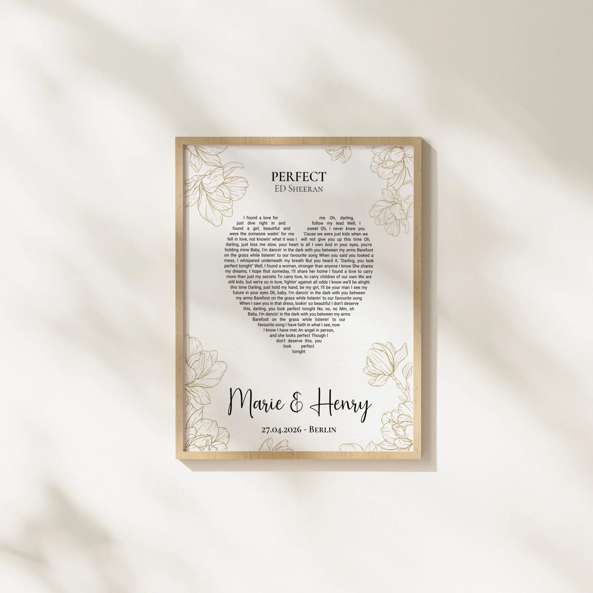 Personalisiertes Songtext Poster mit Namen, Wunschsong und Untertitel Little Mathilda Little Mathilda Poster