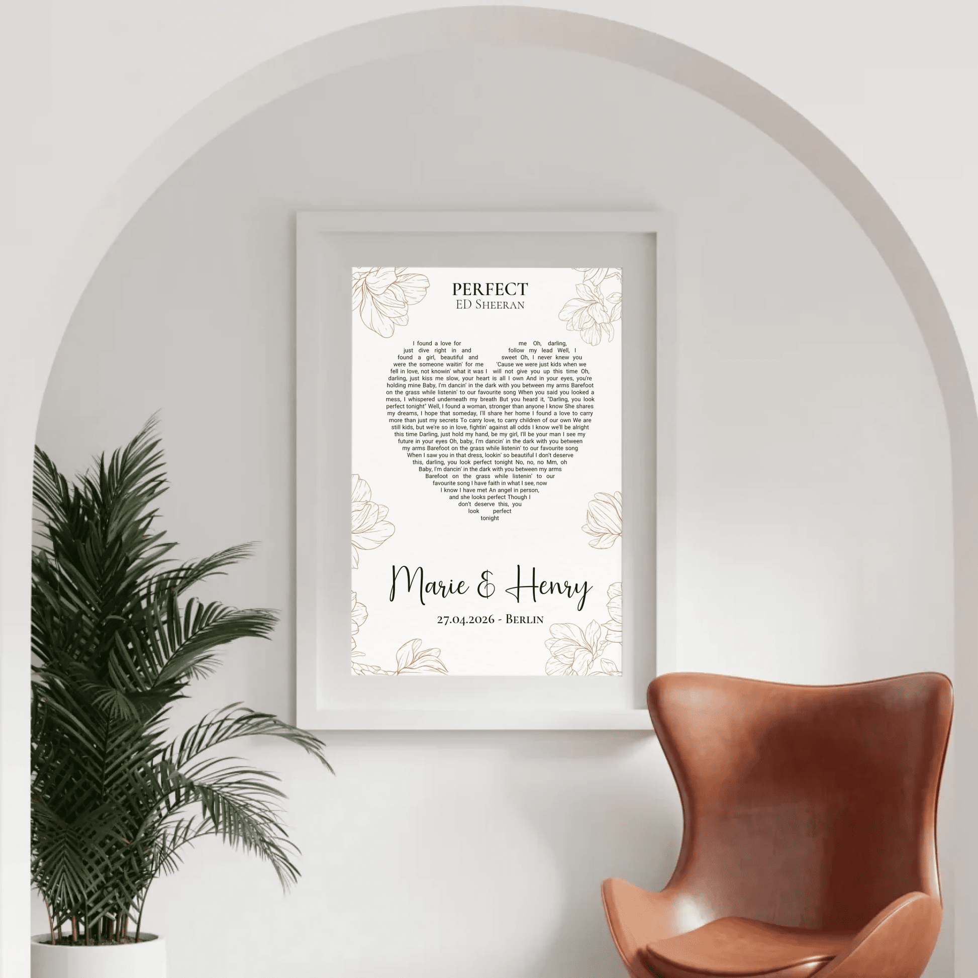 Personalisiertes Songtext Poster mit Namen, Wunschsong und Untertitel Little Mathilda Little Mathilda Poster