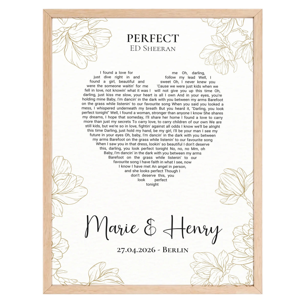 Personalisiertes Songtext Poster mit Namen, Wunschsong und Untertitel Little Mathilda Little Mathilda Poster