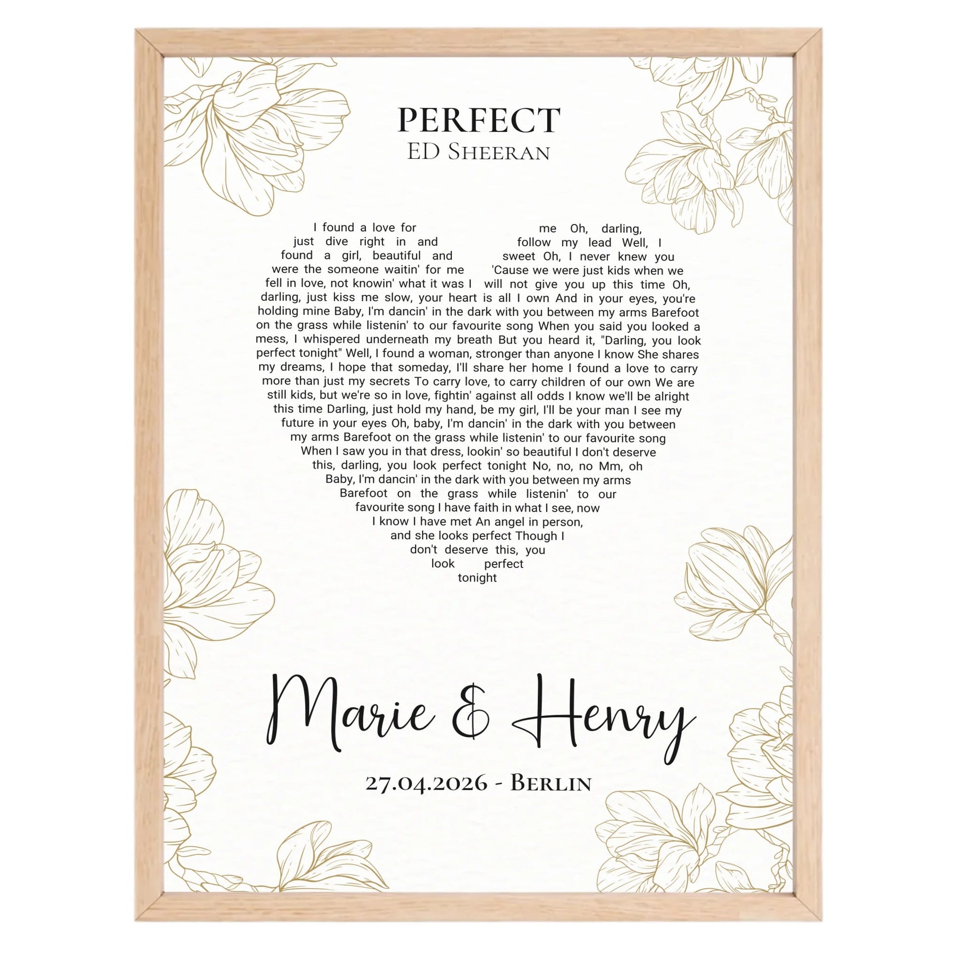 Personalisiertes Songtext Poster mit Namen, Wunschsong und Untertitel Little Mathilda Little Mathilda Poster