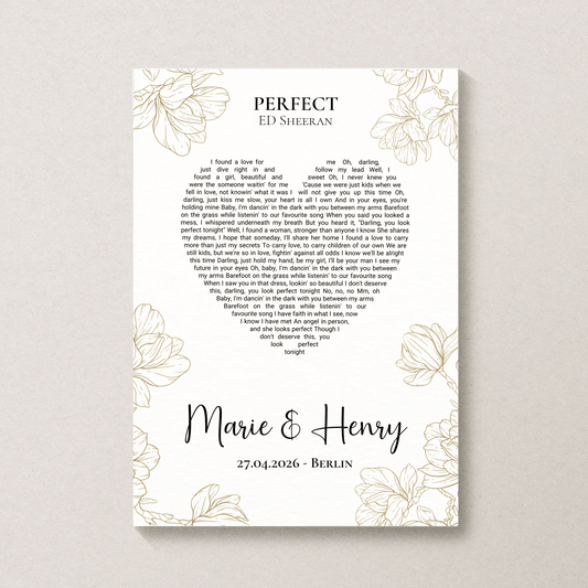 Personalisiertes Songtext Poster mit Namen, Wunschsong und Untertitel Little Mathilda Little Mathilda Poster