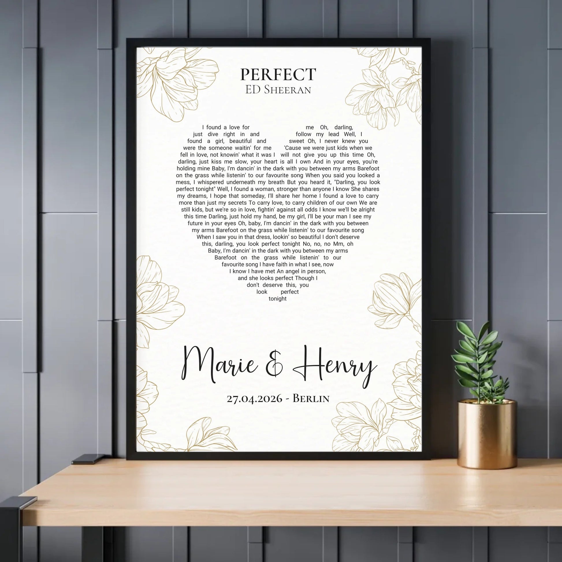 Personalisiertes Songtext Poster mit Namen, Wunschsong und Untertitel Little Mathilda Little Mathilda Poster
