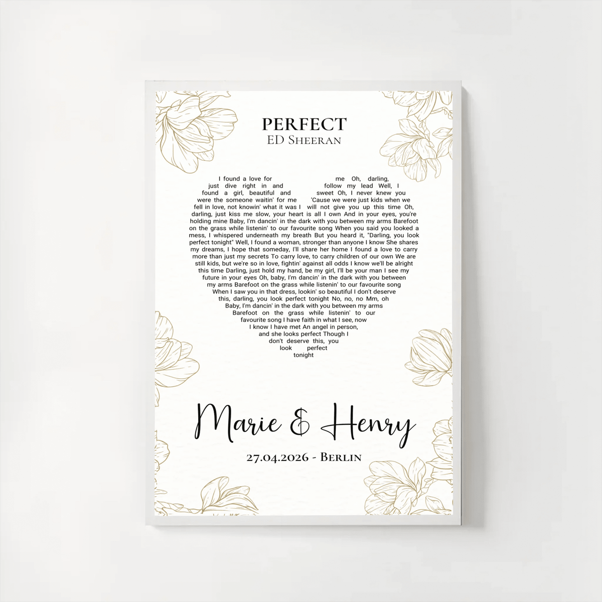Personalisiertes Songtext Poster mit Namen, Wunschsong und Untertitel Little Mathilda Little Mathilda Poster