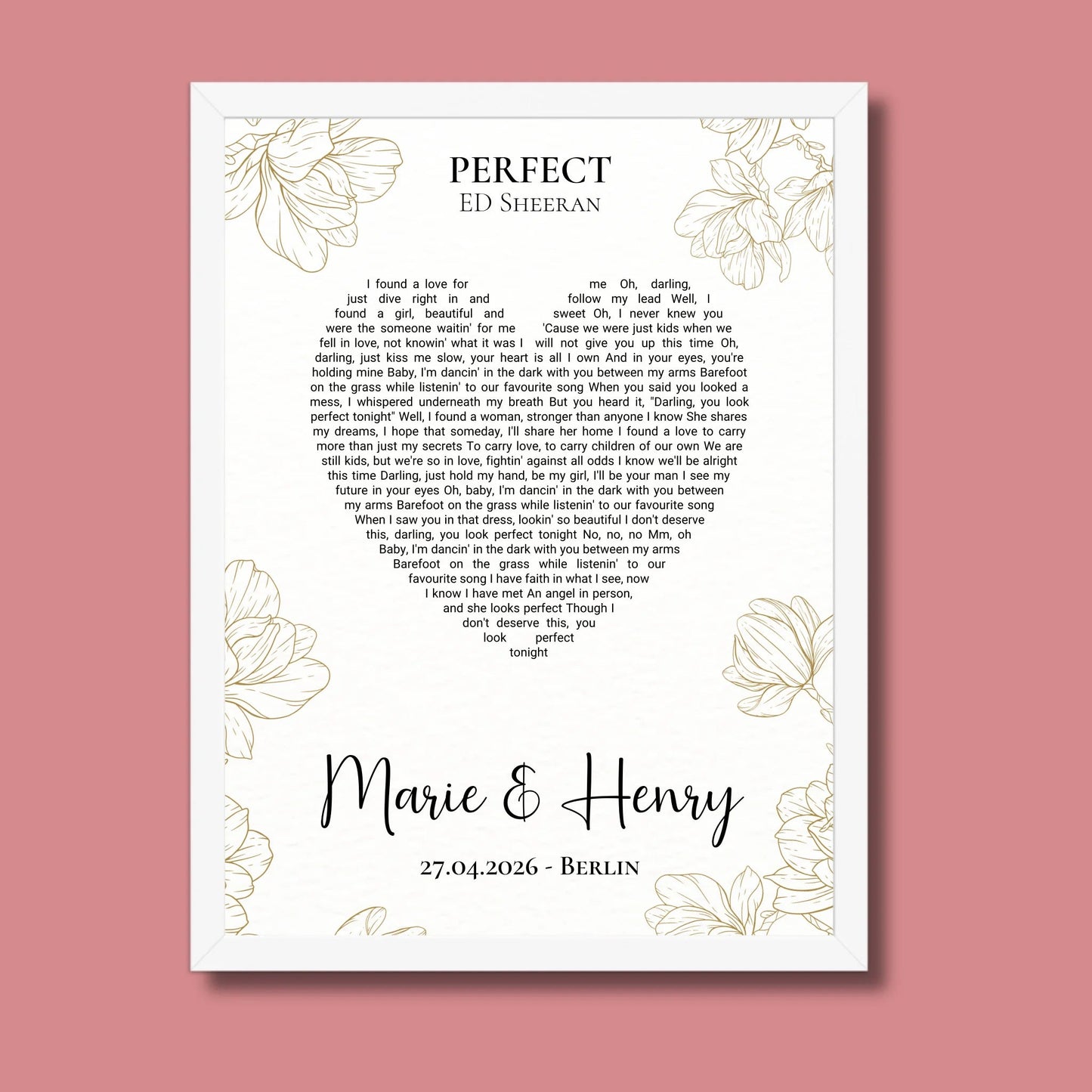 Personalisiertes Songtext Poster mit Namen, Wunschsong und Untertitel Little Mathilda Little Mathilda Poster