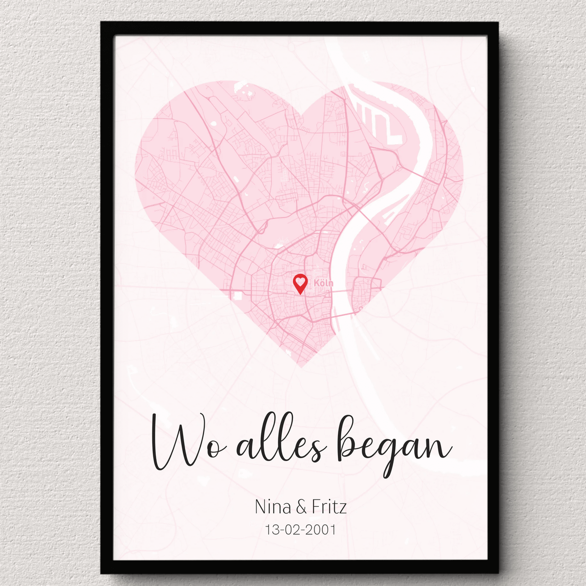 Personalisiertes Stadtkartenposter - Wo Alles begann Little Mathilda Little Mathilda Poster