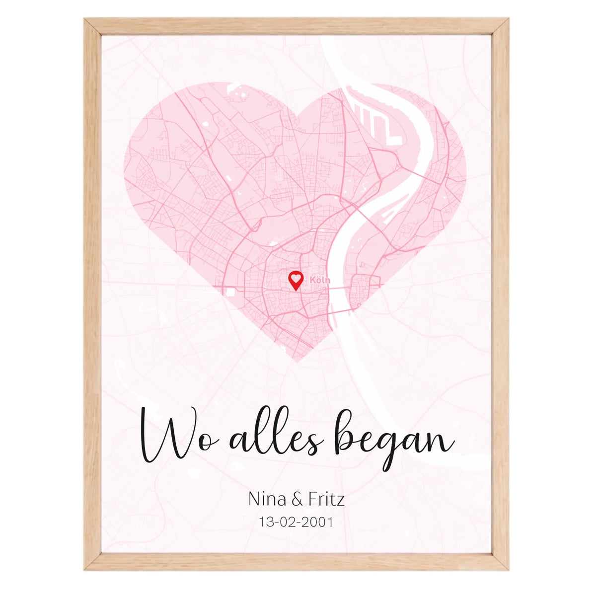 Personalisiertes Stadtkartenposter - Wo Alles begann Little Mathilda Little Mathilda Poster