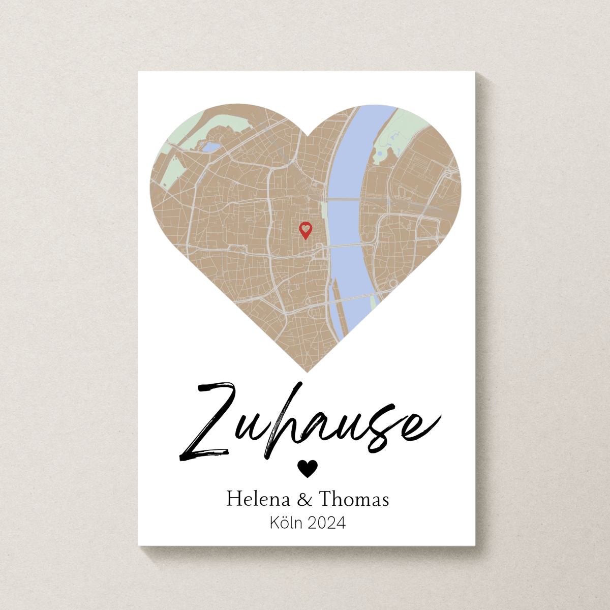 Personalisiertes Stadtkartenposter: Zuhause | Geschenk zum Einzug Little Mathilda Little Mathilda Poster