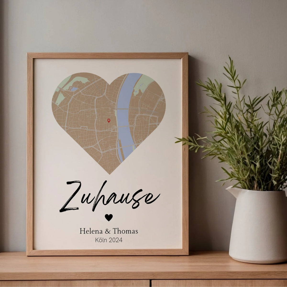 Personalisiertes Stadtkartenposter: Zuhause | Geschenk zum Einzug Little Mathilda Little Mathilda Poster