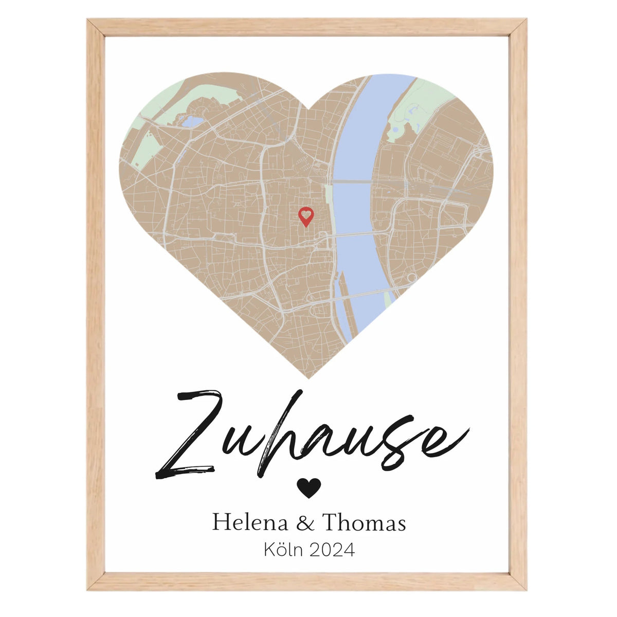 Personalisiertes Stadtkartenposter: Zuhause | Geschenk zum Einzug Little Mathilda Little Mathilda Poster