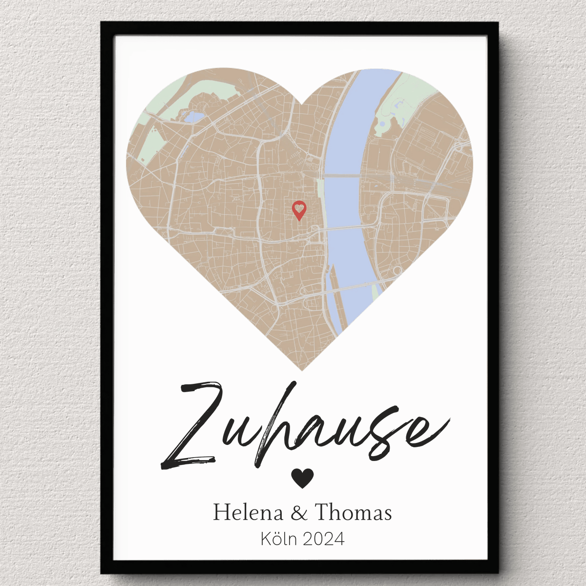 Personalisiertes Stadtkartenposter: Zuhause | Geschenk zum Einzug Little Mathilda Little Mathilda Poster