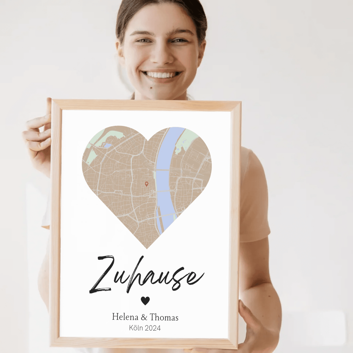 Personalisiertes Stadtkartenposter: Zuhause | Geschenk zum Einzug Little Mathilda Little Mathilda Poster