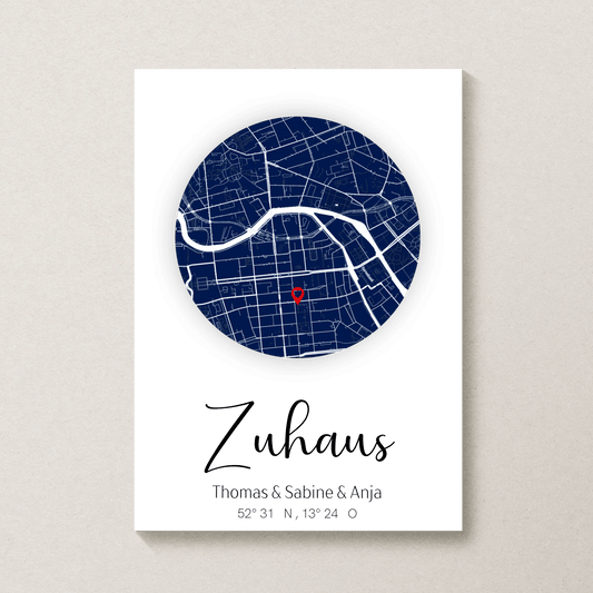 Personalisiertes Stadtkartenposter - Zuhause Little Mathilda Little Mathilda Poster