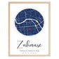 Personalisiertes Stadtkartenposter „Zuhause“ – Runde Karte in Dunkelblau mit Namen & Koordinaten | Familienposter Little Mathilda Little Mathilda Poster
