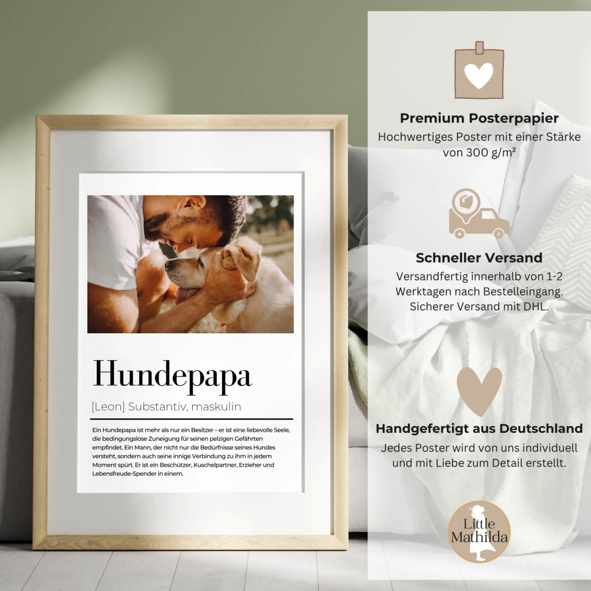 Poster Hundemama / Hundepapa - Personalisiertes Definitionsposter für Hundebesitzer Little Mathilda Little Mathilda Poster