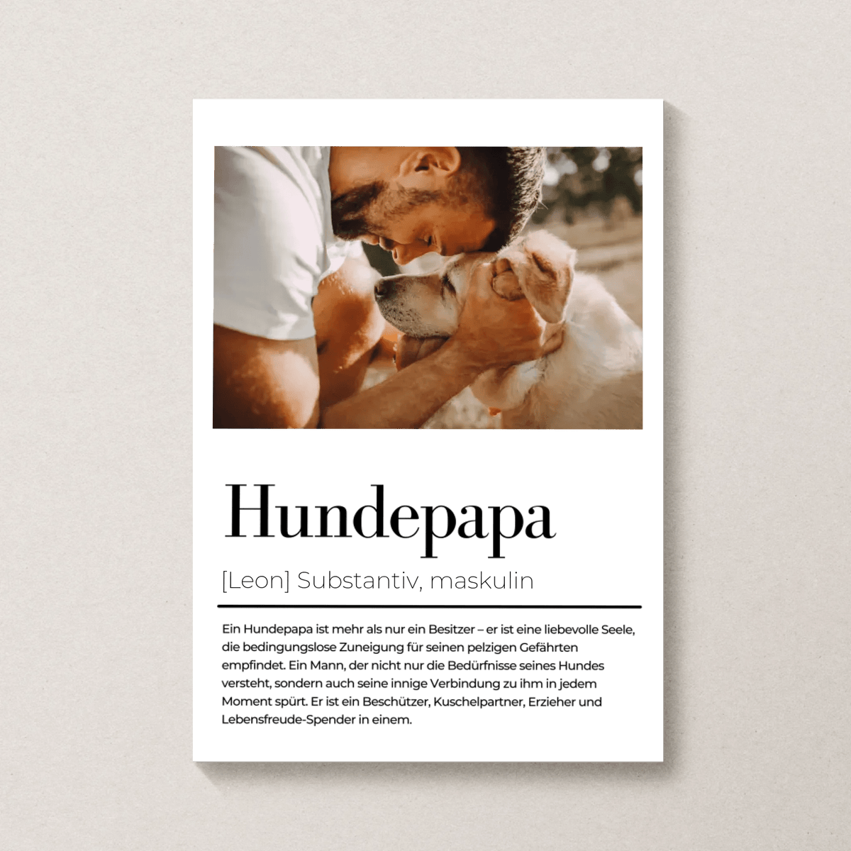 Poster Hundemama / Hundepapa - Personalisiertes Definitionsposter für Hundebesitzer Little Mathilda Little Mathilda Poster
