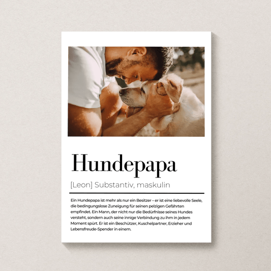 Poster Hundemama / Hundepapa - Personalisiertes Definitionsposter für Hundebesitzer Little Mathilda Little Mathilda Poster