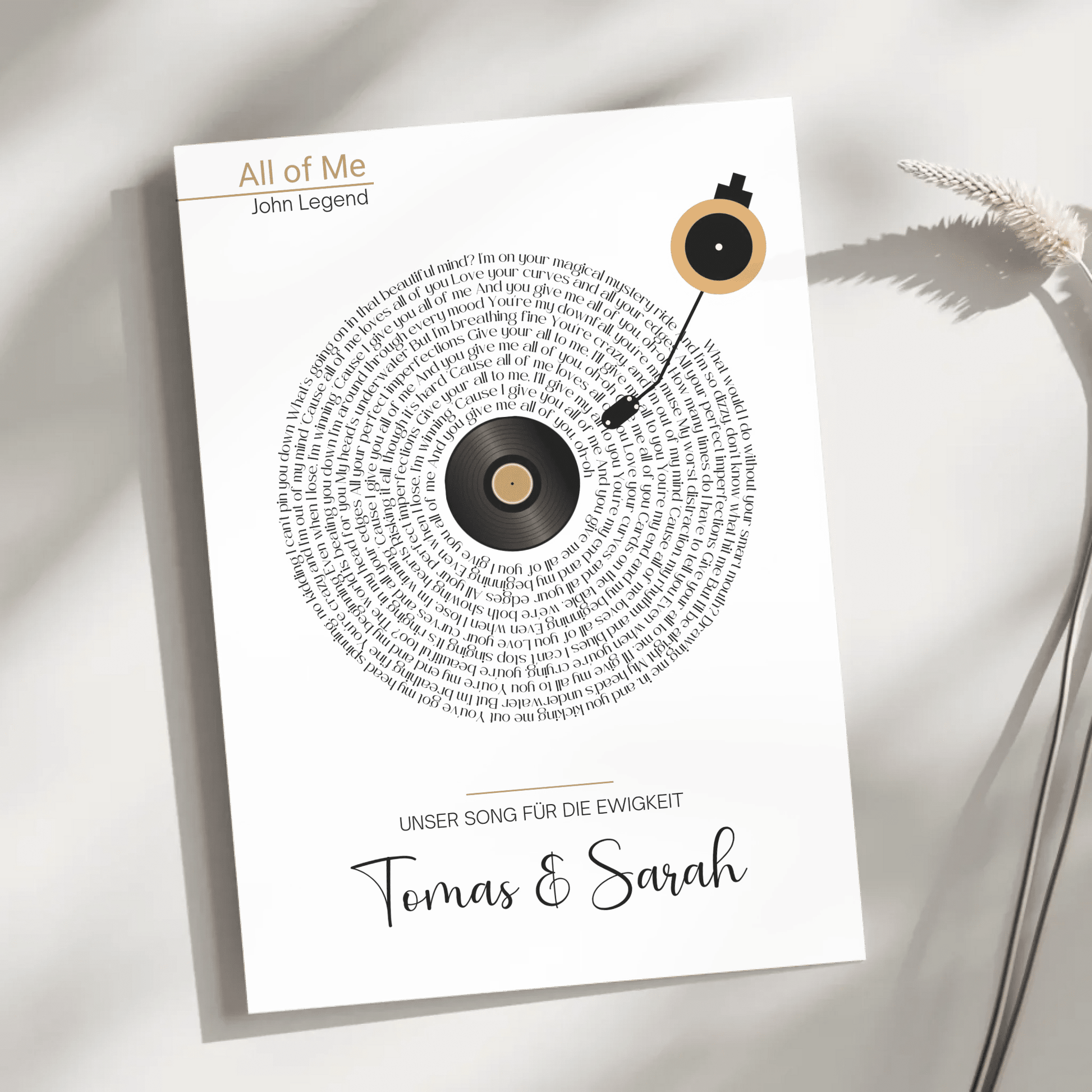 Songtext Poster personalisiert mit Namen, Wunschsong und Wunschtext Little Mathilda Little Mathilda Poster