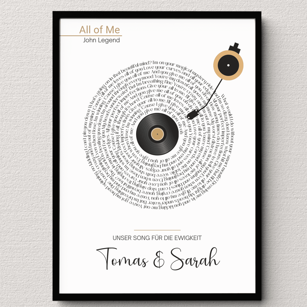 Songtext Poster personalisiert mit Namen, Wunschsong und Wunschtext Little Mathilda Little Mathilda Poster