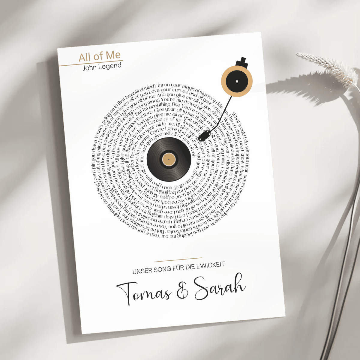 Songtext Poster personalisiert mit Namen, Wunschsong und Wunschtext Little Mathilda Little Mathilda Poster