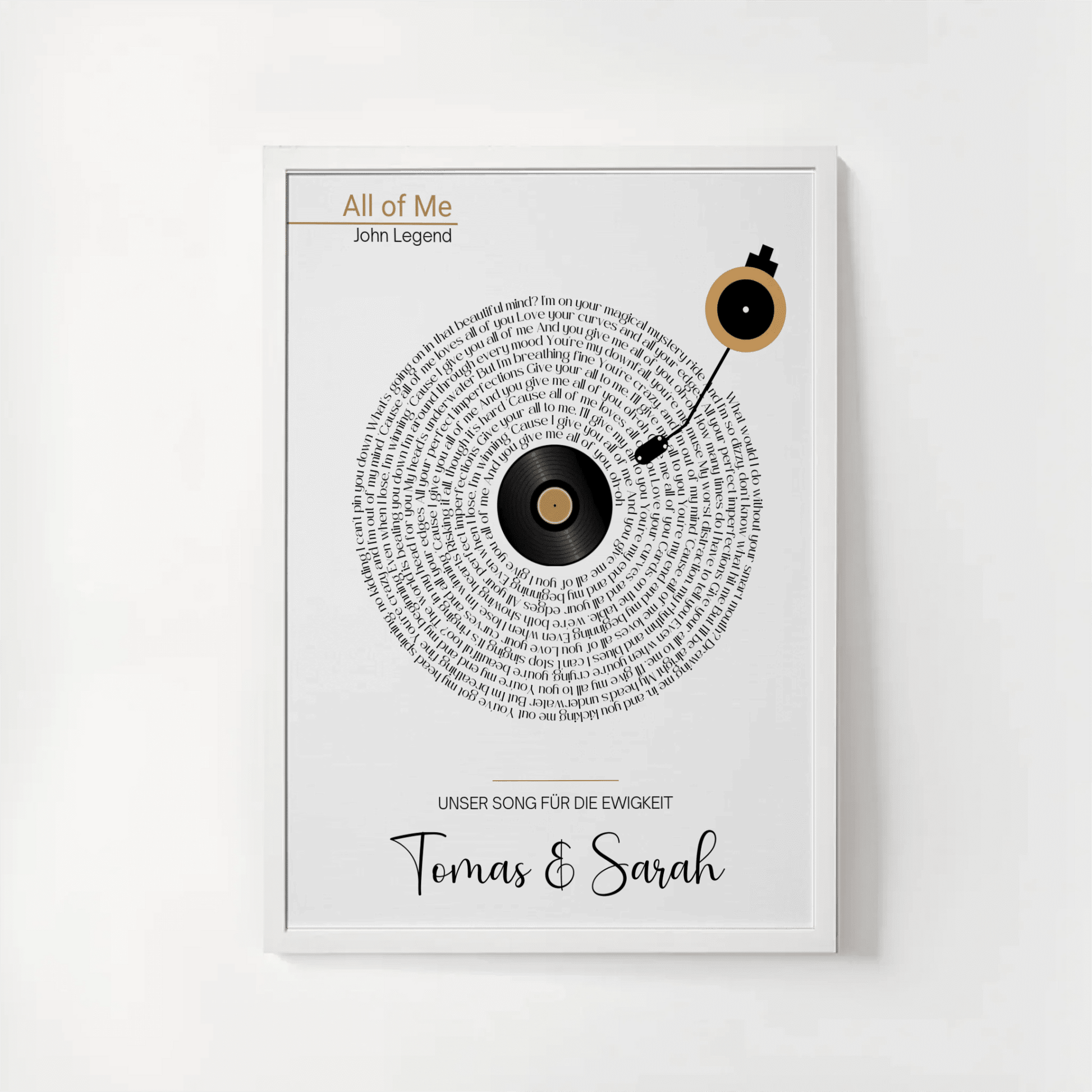 Songtext Poster personalisiert mit Namen, Wunschsong und Wunschtext Little Mathilda Little Mathilda Poster