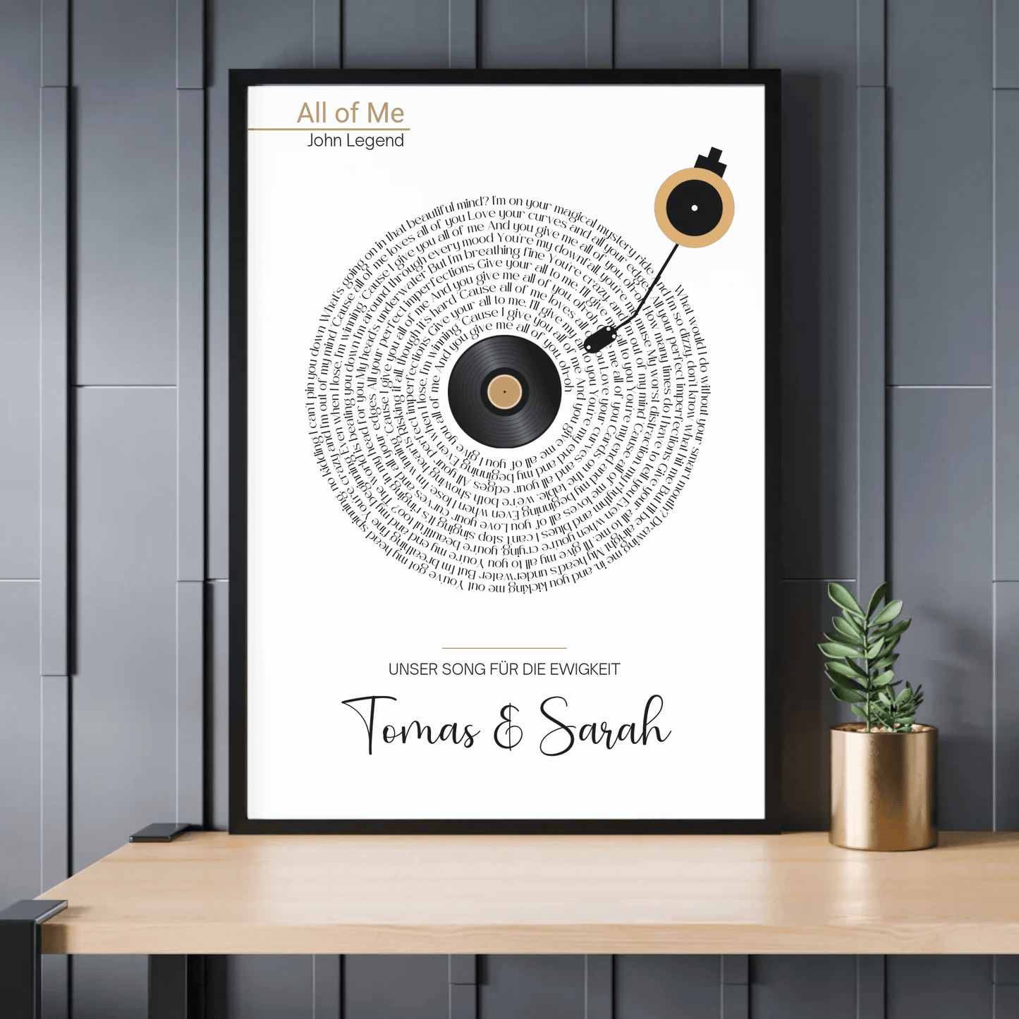 Songtext Poster personalisiert mit Namen, Wunschsong und Wunschtext Little Mathilda Little Mathilda Poster