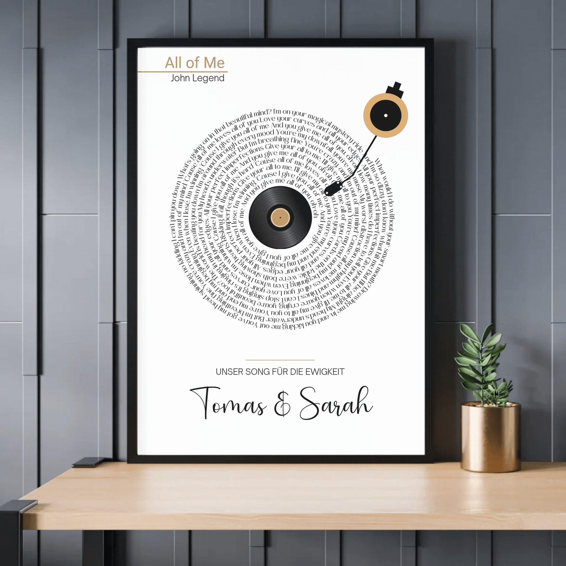 Songtext Poster personalisiert mit Namen, Wunschsong und Wunschtext Little Mathilda Little Mathilda Poster