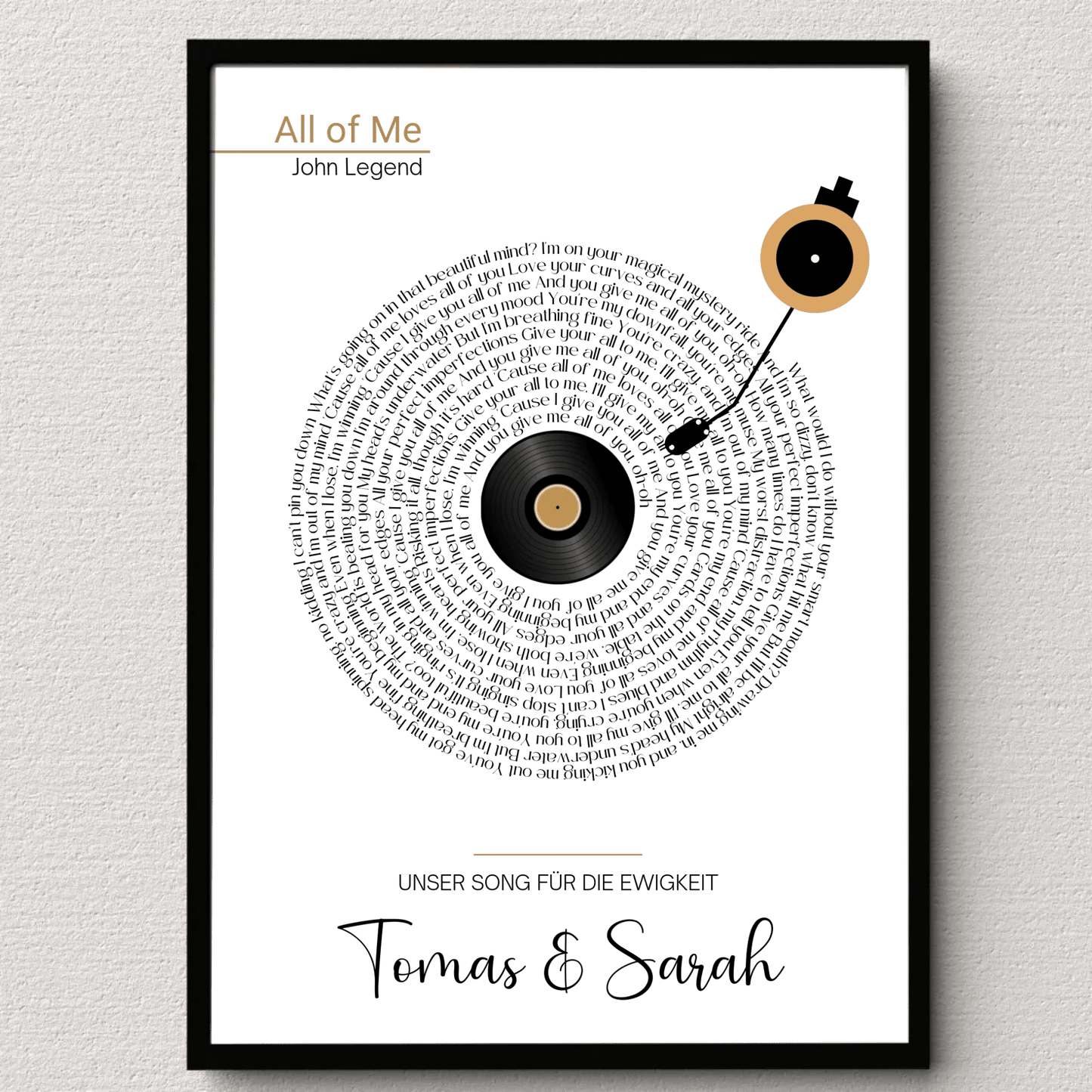 Songtext Poster personalisiert mit Namen, Wunschsong und Wunschtext Little Mathilda Little Mathilda Poster