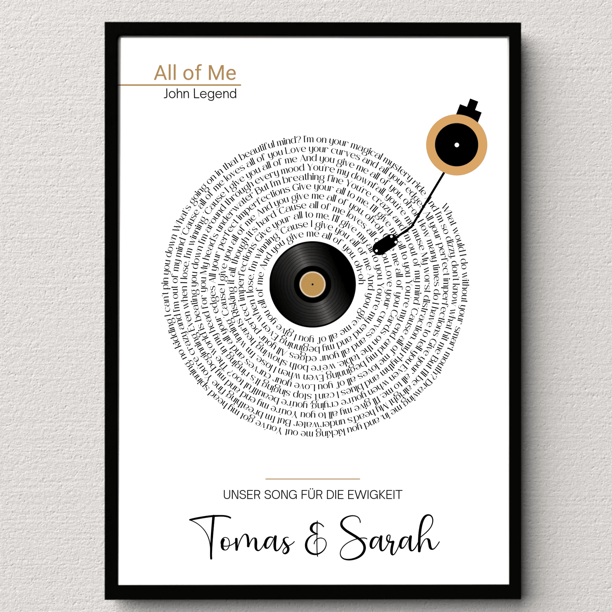 Songtext Poster personalisiert mit Namen, Wunschsong und Wunschtext Little Mathilda Little Mathilda Poster