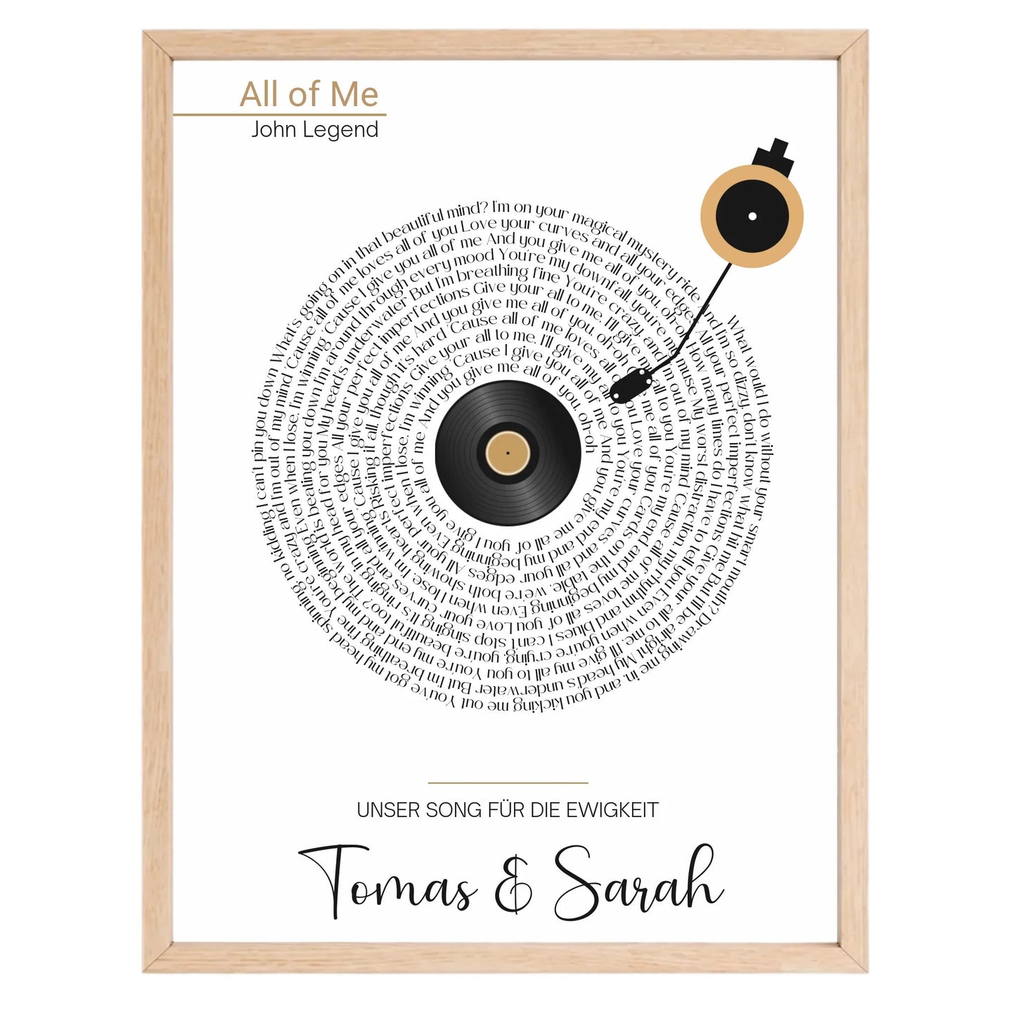 Songtext Poster personalisiert mit Namen, Wunschsong und Wunschtext Little Mathilda Little Mathilda Poster