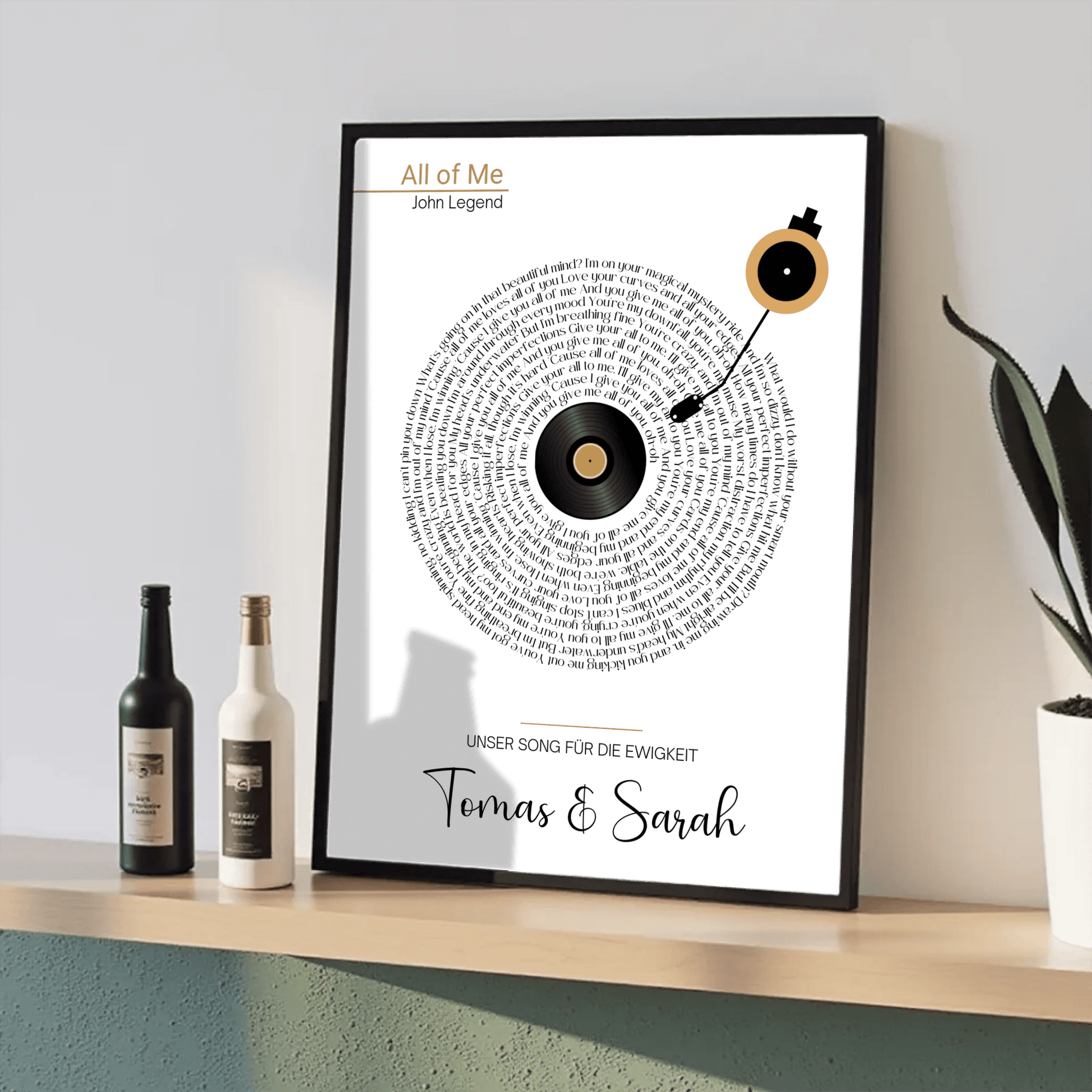 Songtext Poster personalisiert mit Namen, Wunschsong und Wunschtext Little Mathilda Little Mathilda Poster