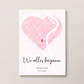Stadtkartenposter in Herzform „Wo alles begann“ – Rosa Karte mit Namen & Datum | Geschenk zum Jahrestag Little Mathilda Little Mathilda Poster