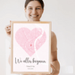Stadtkartenposter in Herzform „Wo alles begann“ – Rosa Karte mit Namen & Datum | Geschenk zum Jahrestag Little Mathilda Little Mathilda Poster