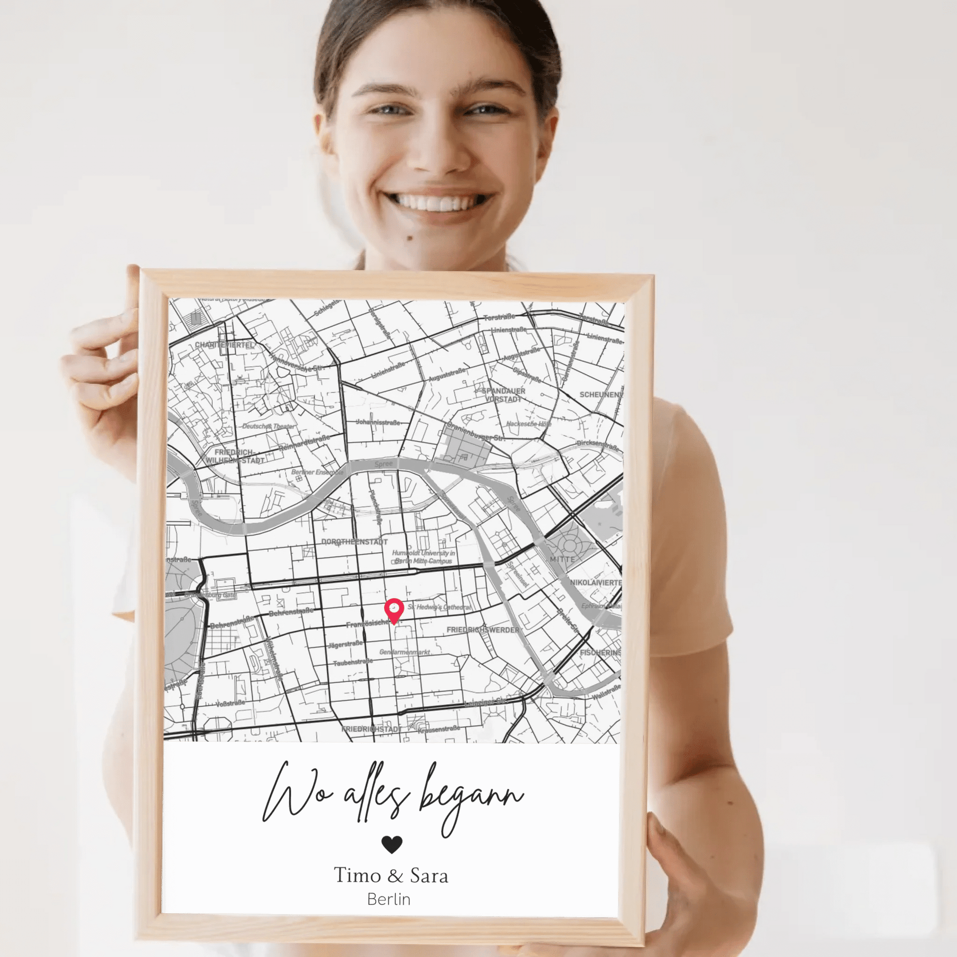 Wo alles begann - Personalisiertes Stadtkartenposter Little Mathilda Little Mathilda Poster