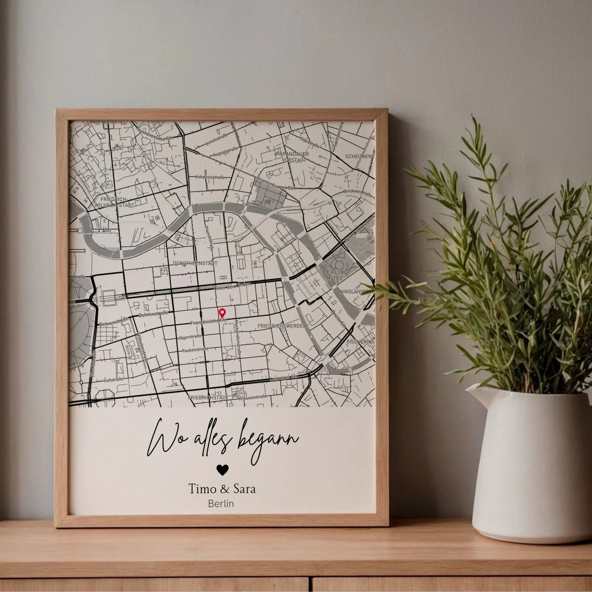 Wo alles begann - Personalisiertes Stadtkartenposter Little Mathilda Little Mathilda Poster
