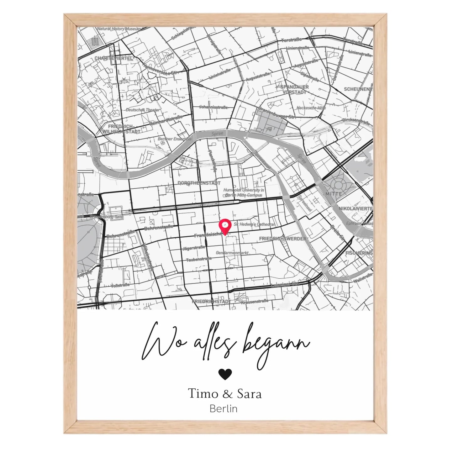 Wo alles begann - Personalisiertes Stadtkartenposter Little Mathilda Little Mathilda Poster