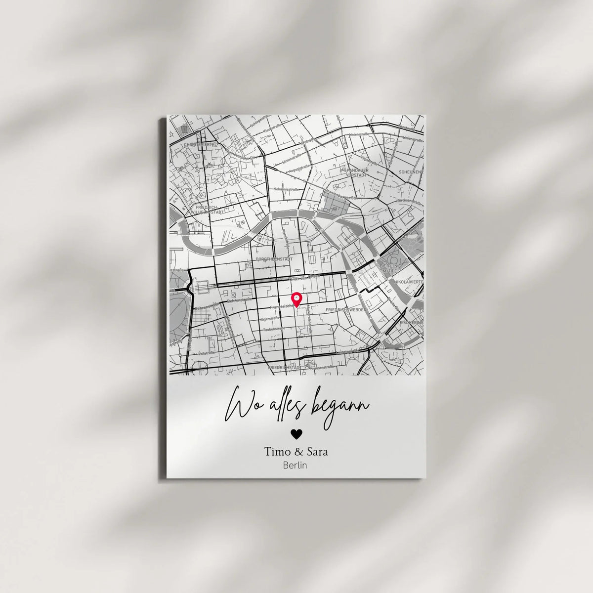 Wo alles begann - Personalisiertes Stadtkartenposter Little Mathilda Little Mathilda Poster