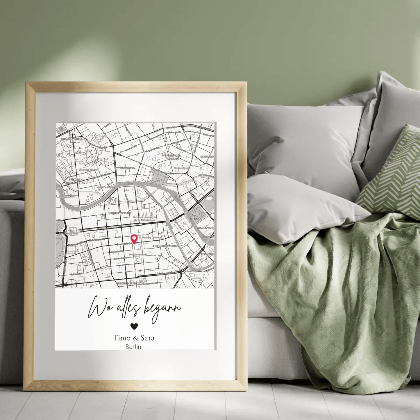 Wo alles begann - Personalisiertes Stadtkartenposter Little Mathilda Little Mathilda Poster