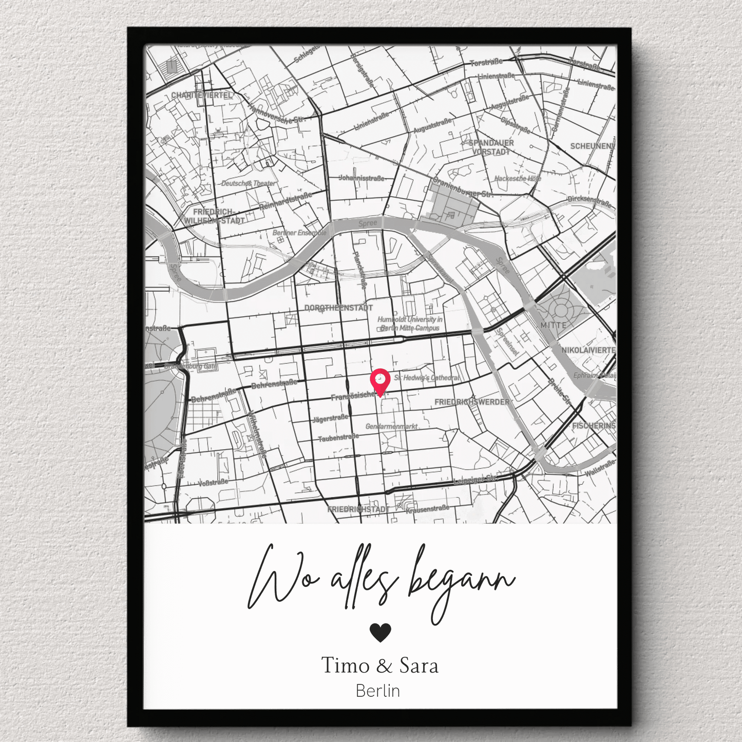 Wo alles begann - Personalisiertes Stadtkartenposter Little Mathilda Little Mathilda Poster