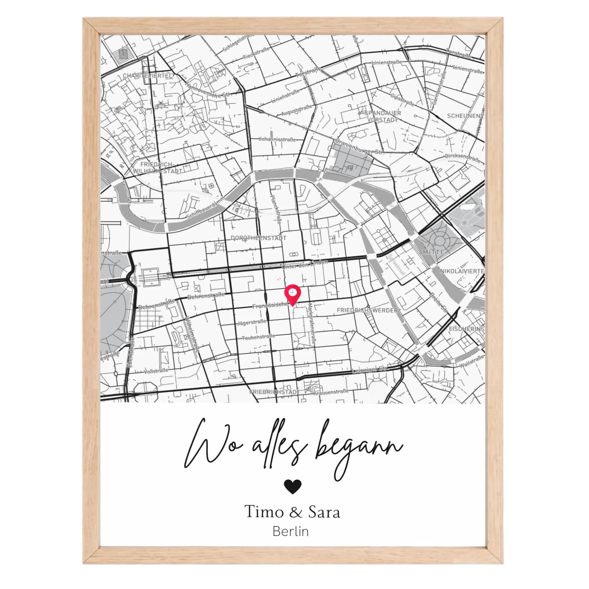 Wo alles begann - Personalisiertes Stadtkartenposter Little Mathilda Little Mathilda Poster