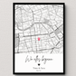 Wo alles begann - Personalisiertes Stadtkartenposter Little Mathilda Little Mathilda Poster