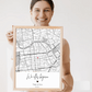 Wo alles begann - Personalisiertes Stadtkartenposter Little Mathilda Little Mathilda Poster