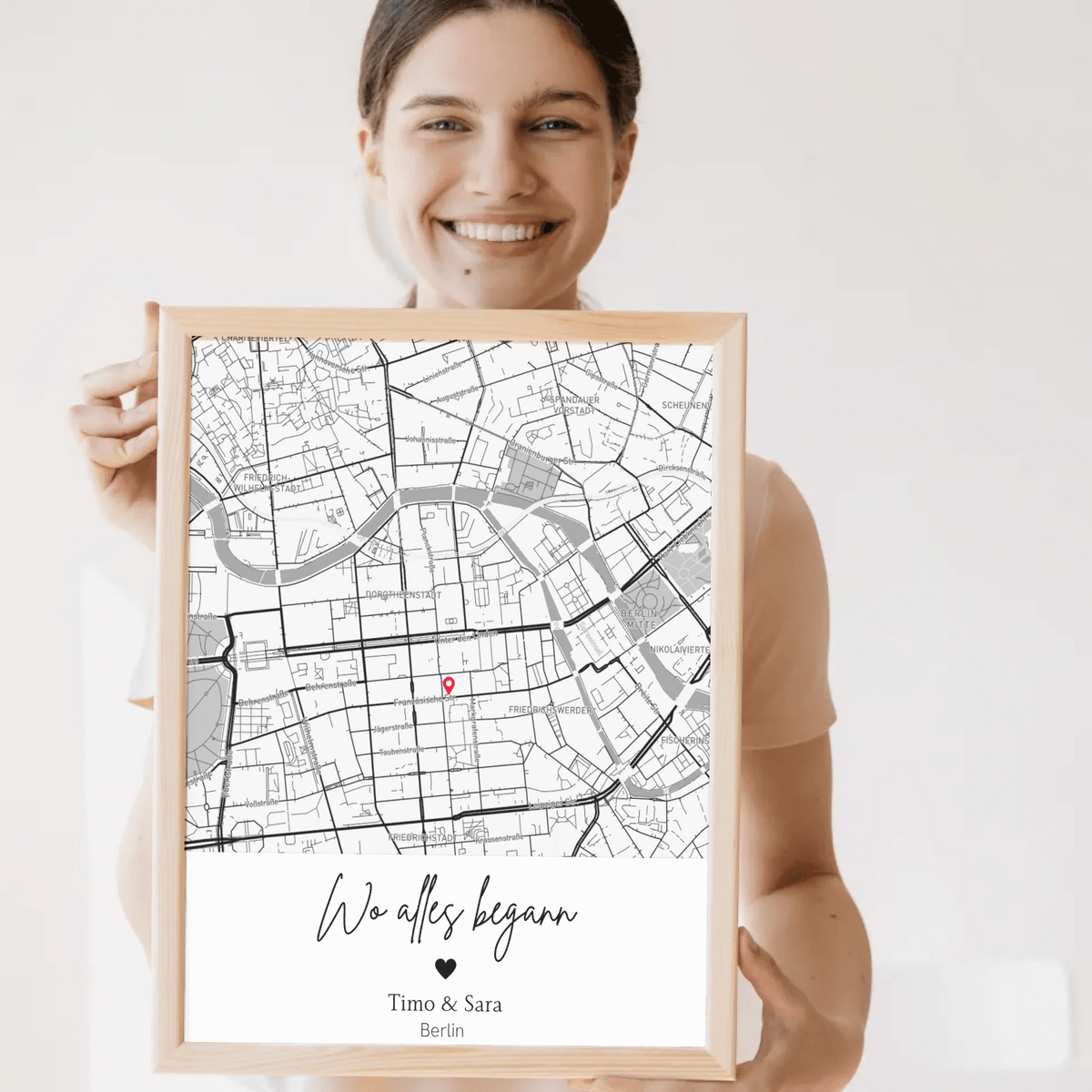 Wo alles begann - Personalisiertes Stadtkartenposter Little Mathilda Little Mathilda Poster