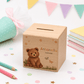 Personalisierte Holzspardose mit Bär, Name & Datum Little Mathilda Little Mathilda Spardose
