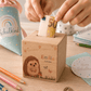 Personalisierte Holzspardose mit Igel, Name & Datum Little Mathilda Little Mathilda Spardose